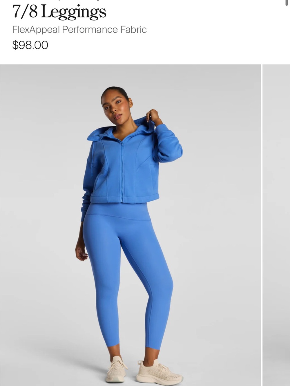 Spanx 7/8 Leggings in Bright Blue